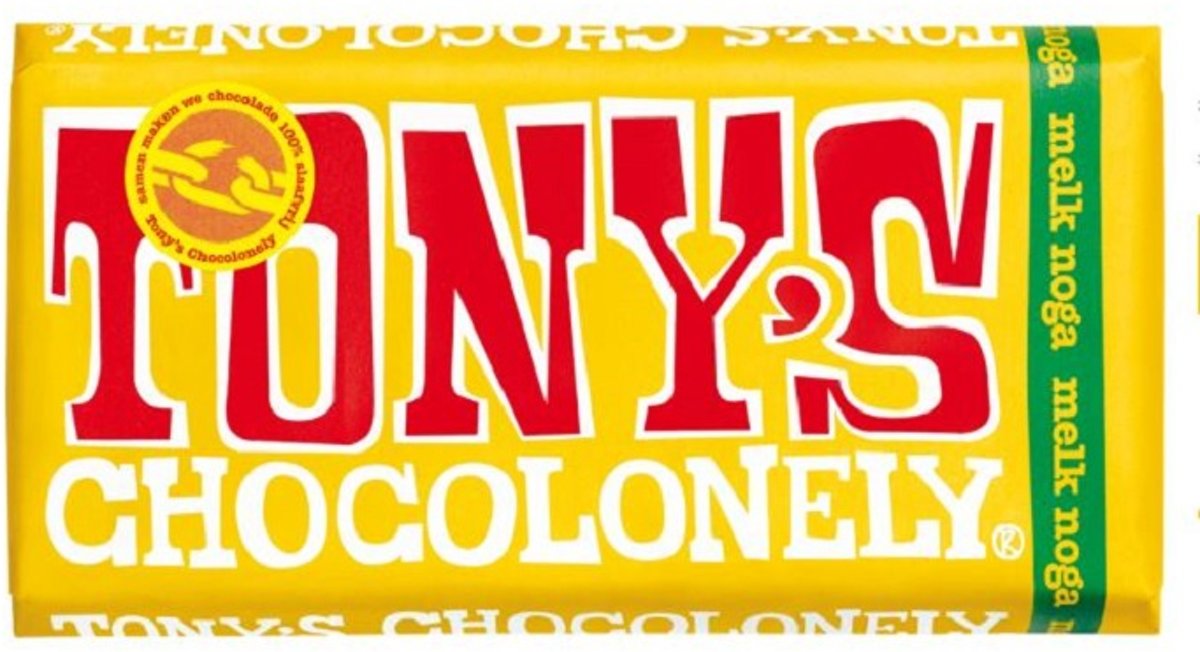 Tonys Chocolonely reep Melk Noga - 15 x 180 gram